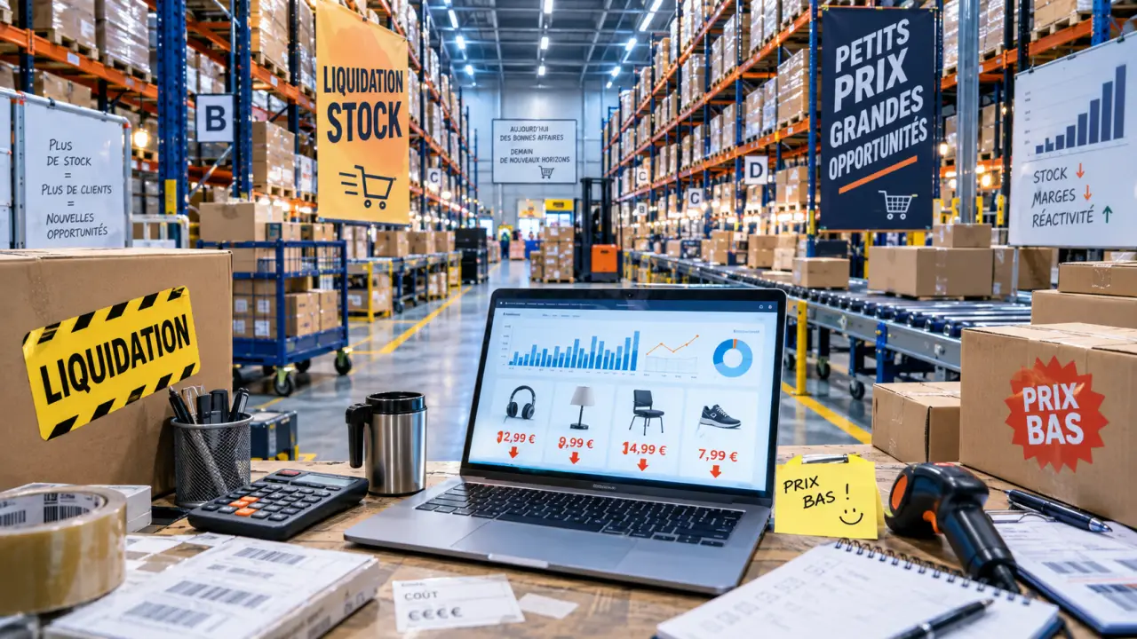 Liquidation de stock en ligne : prix d’achat bas, marge fragile