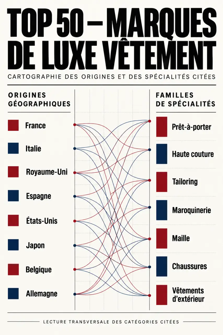 Top 50 marque de luxe vêtement : origines et spécialités des maisons de mode