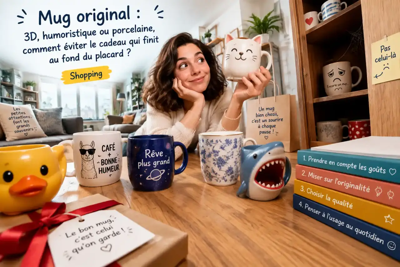 Mug original : 3D, humoristique ou porcelaine, comment éviter le cadeau qui finit au fond du placard